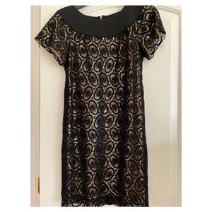 Philip Lim Black Lace Dress with Gold Sequins